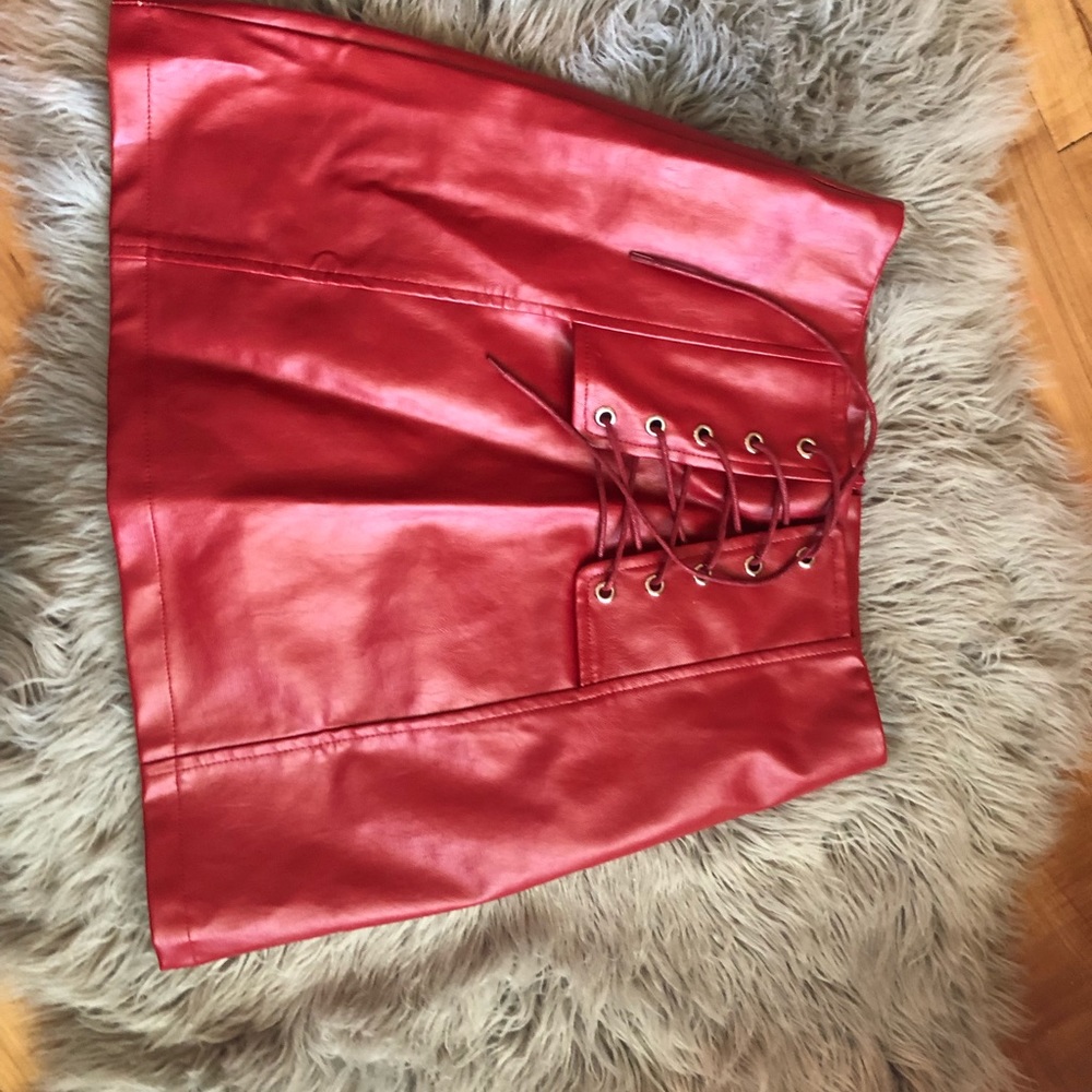 Worn once red skirt